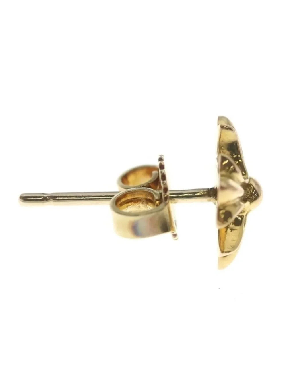 Chrome Hearts 22k No2 CH Pls CH Plus Stud Earrings Gold